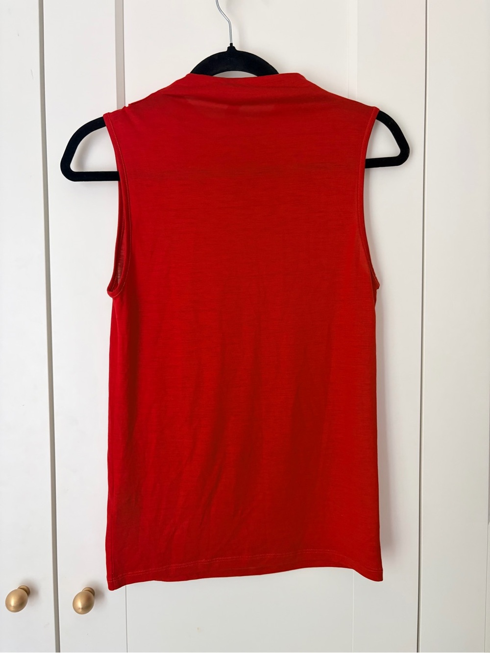 COS Red Sleeveless Mock Neck Tank | S - Picture 4 of 5